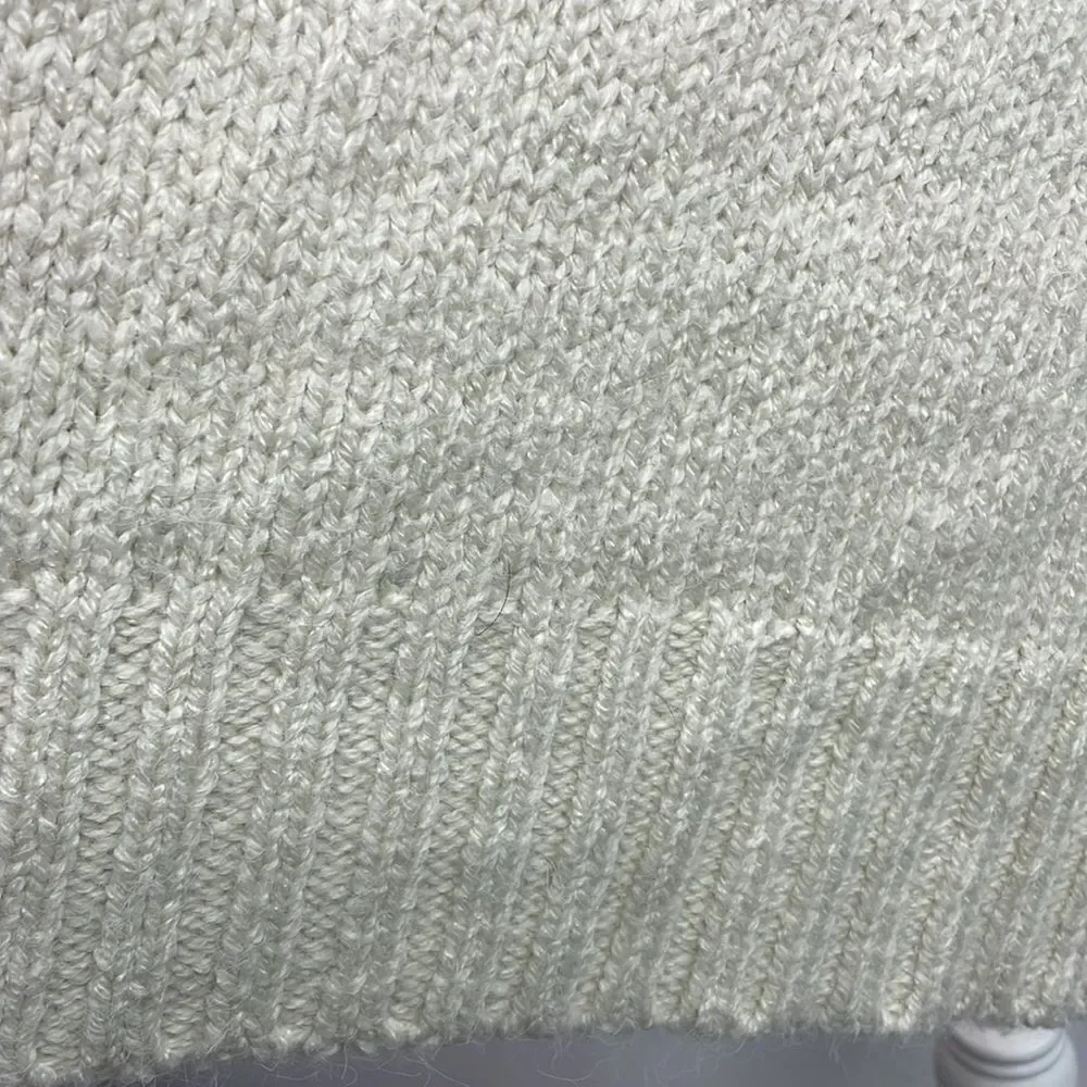 Apt. 9 Honor Roll Knit Cable Fringe Poncho Sweater Ivory Off White